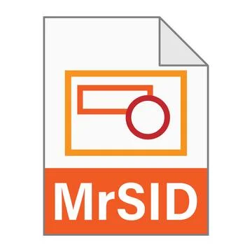 Modern flat design of MrSID file icon for web 스톡 일러스트