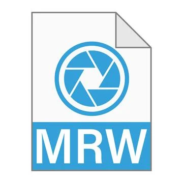 Modern flat design of MRW file icon for web Illustrazione stock