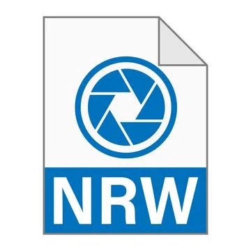 Modern flat design of NRW file icon for web Illustrazione stock