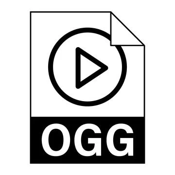 Modern flat design of OGG file icon for web Stock Illustration