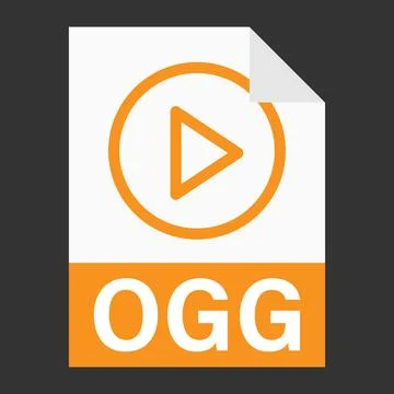 Modern flat design of OGG file icon for web Illustrazione stock
