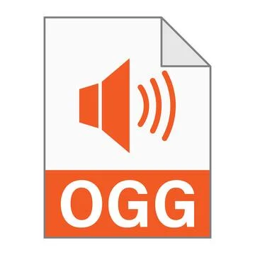 Modern flat design of OGG file icon for web 스톡 일러스트