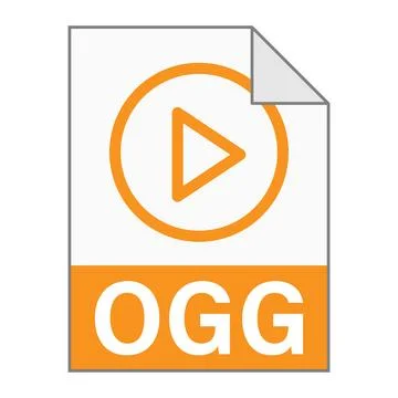 Modern flat design of OGG file icon for web Stock Illustration