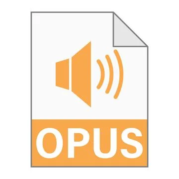 Modern flat design of OPUS file icon for web Illustrazione stock