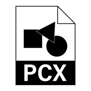 Modern flat design of PCX file icon for web Stock Illustration