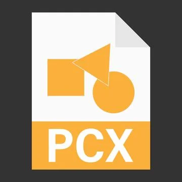Modern flat design of PCX file icon for web Stock Illustration