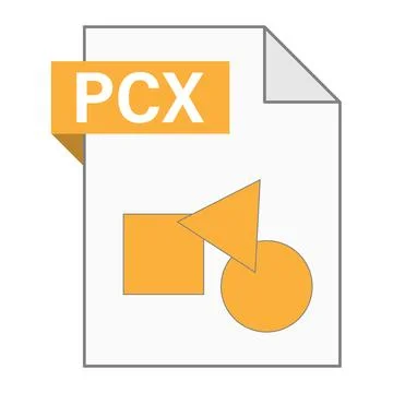 Modern flat design of PCX file icon for web 스톡 일러스트