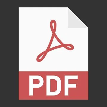 Modern flat design of PDF file icon for web Stock Illustration