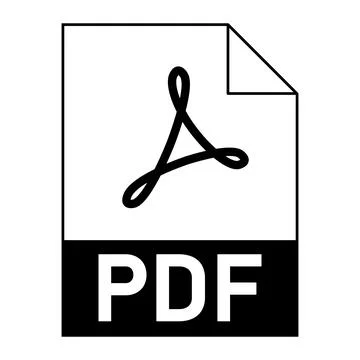 Modern flat design of PDF file icon for web 스톡 일러스트