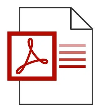 Modern flat design of PDF file icon for web Stock Illustration