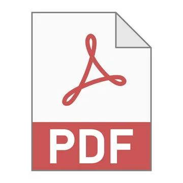 Modern flat design of PDF file icon for web Stock Illustration