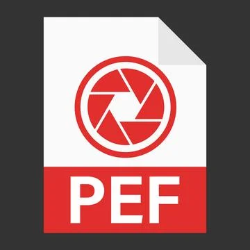 Modern flat design of PEF file icon for web Stock Illustration