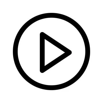 Modern flat design of play icon or video audio file for web Stock Illustration