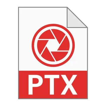 Modern flat design of PTX file icon for web Illustrazione stock
