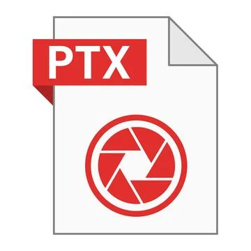 Modern flat design of PTX file icon for web Illustrazione stock