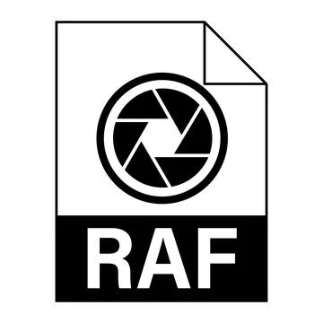 Modern flat design of RAF file icon for web Stock Illustration