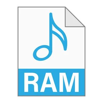 Modern flat design of RAM file icon for web Stock Illustration
