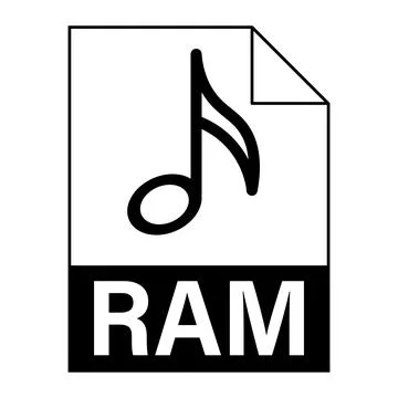 Modern flat design of RAM file icon for web Illustrazione stock