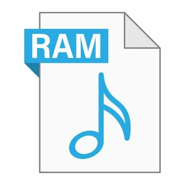 Modern flat design of RAM file icon for web 스톡 일러스트
