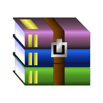 Modern flat design of RAR or ZIP archive file icon for web Illustrazione stock