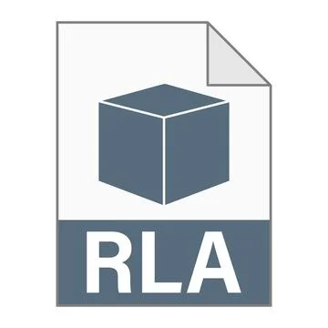 Modern flat design of RLA file icon for web 스톡 일러스트