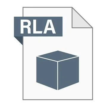 Modern flat design of RLA file icon for web Stock Illustration