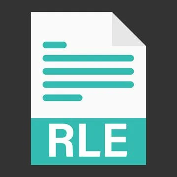 Modern flat design of RLE file icon for web Illustrazione stock