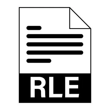 Modern flat design of RLE file icon for web 스톡 일러스트