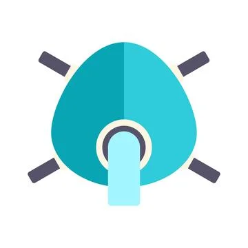 Modern flat design of robot vacuum cleaner top view Stock Illustration