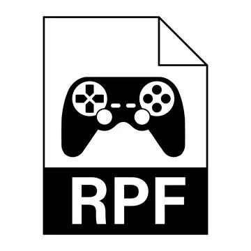 Modern flat design of RPF file icon for web Stock Illustration