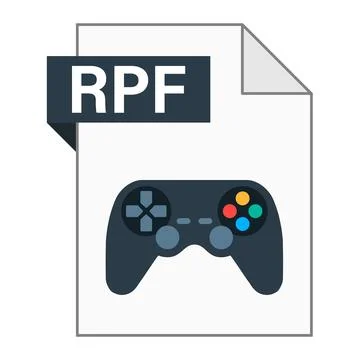 Modern flat design of RPF file icon for web Stock-Illustration
