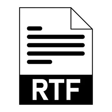 Modern flat design of RTF file icon for web Stock Illustration
