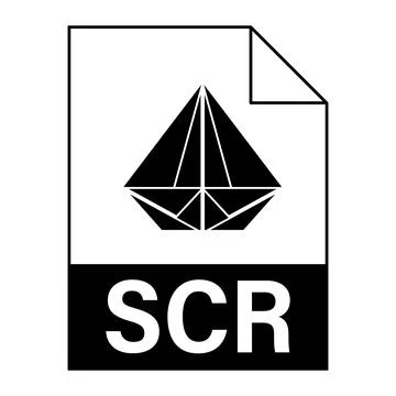 Modern flat design of SCR file icon for web Stock Illustration