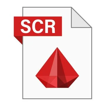 Modern flat design of SCR file icon for web Stock Illustration