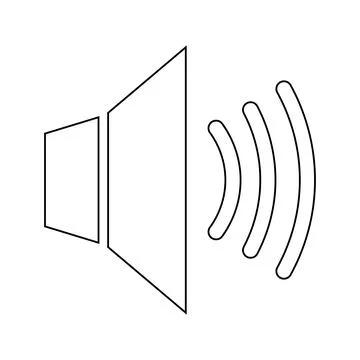 Modern flat design of speaker or audio icon for web Stock Illustration