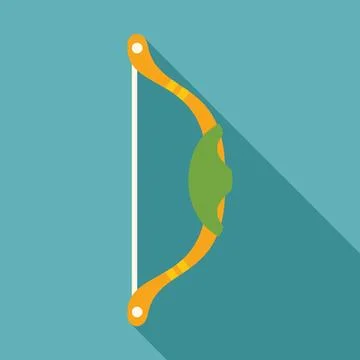Modern flat design sporting archery bow and arrow hunting tool Stock Illustration