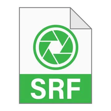 Modern flat design of SRF file icon for web Stock Illustration