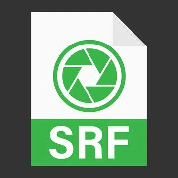 Modern flat design of SRF file icon for web Stock Illustration