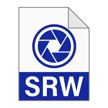 Modern flat design of SRW file icon for web Stock Illustration