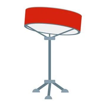 Modern flat design of Standing drum. Vector Flat style illustration of Music Stock Illustration