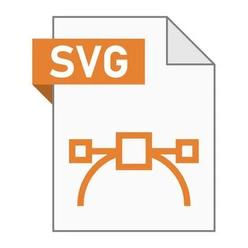 Modern flat design of SVG file icon for web 스톡 일러스트