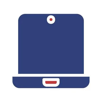 Modern Flat Design Tablet Computer Illustration Stock Illustration