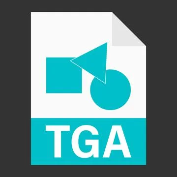 Modern flat design of TGA file icon for web Stock Illustration