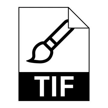 Modern flat design of TIF file icon for web Stock Illustration
