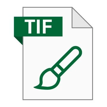 Modern flat design of TIF file icon for web Stock Illustration