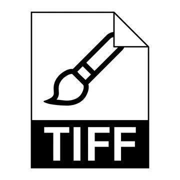 Modern flat design of TIFF file icon for web Stock Illustration
