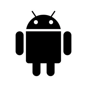 Modern flat design of toy or robot or APK file icon for web Stock Illustration