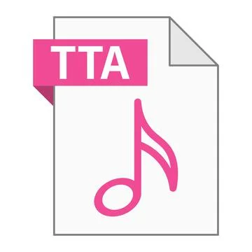 Modern flat design of TTA file icon for web Illustrazione stock