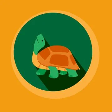 Modern Flat Design Turtle Stock Illustration