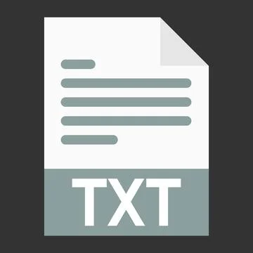 Modern flat design of TXT file icon for web Illustrazione stock